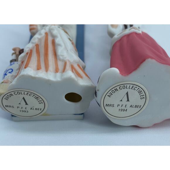 Avon Collectibles Mrs. P.F.E. Albee 1994 Mini's Vintage 4" Figurines & One Case - Picture 4 of 10